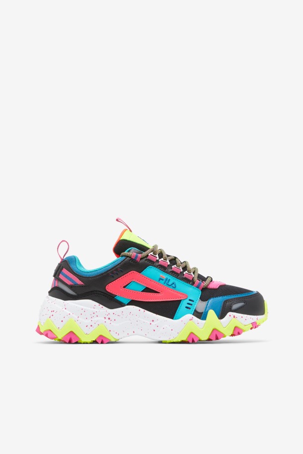 Fila Mujer Oakmont Tr Negro/diva Rosa/amarillo