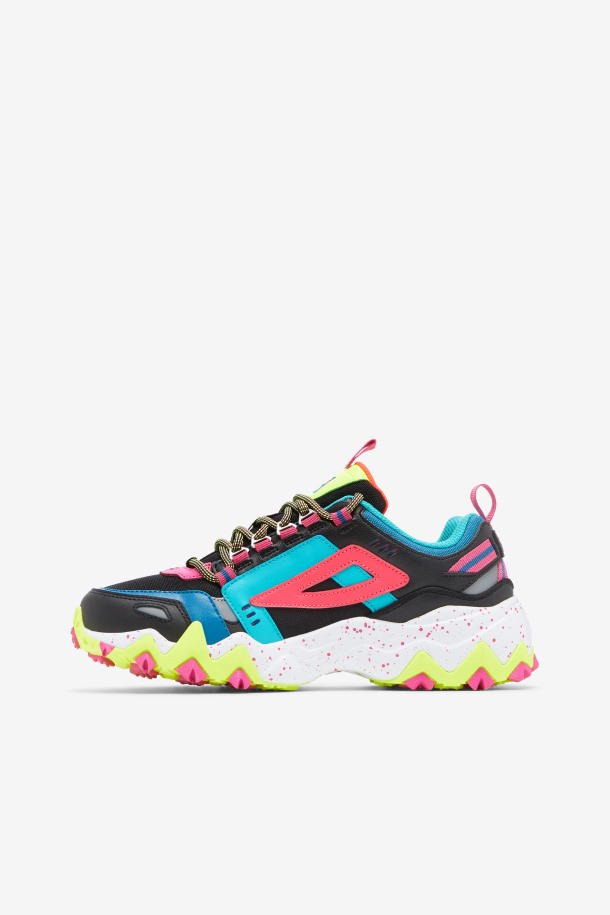 Fila Mujer Oakmont Tr Negro/diva Rosa/amarillo