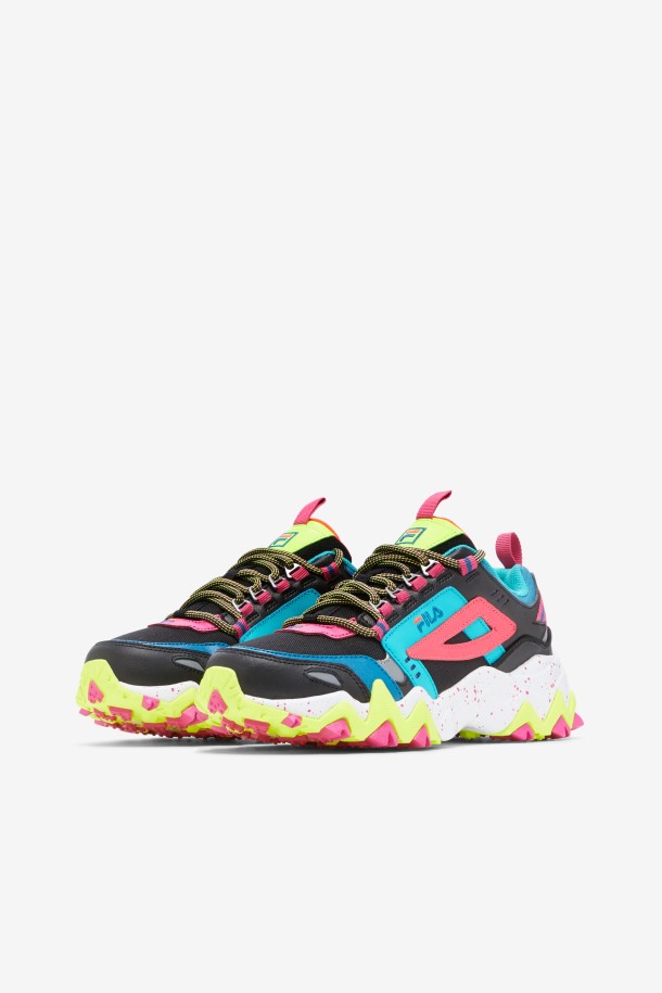 Fila Mujer Oakmont Tr Negro/diva Rosa/amarillo