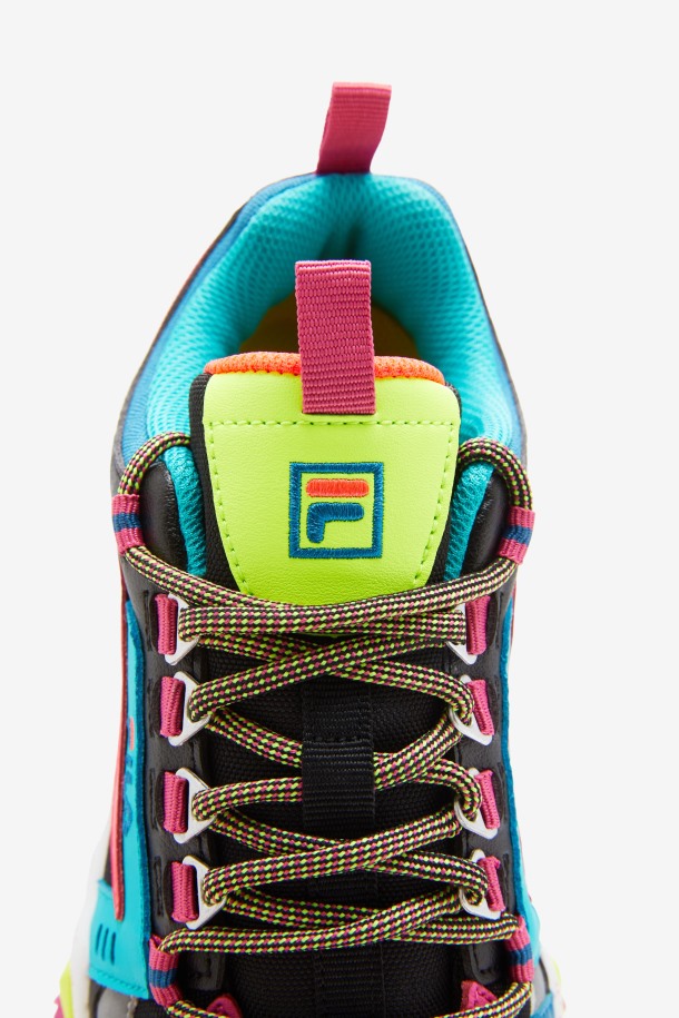 Fila Mujer Oakmont Tr Negro/diva Rosa/amarillo