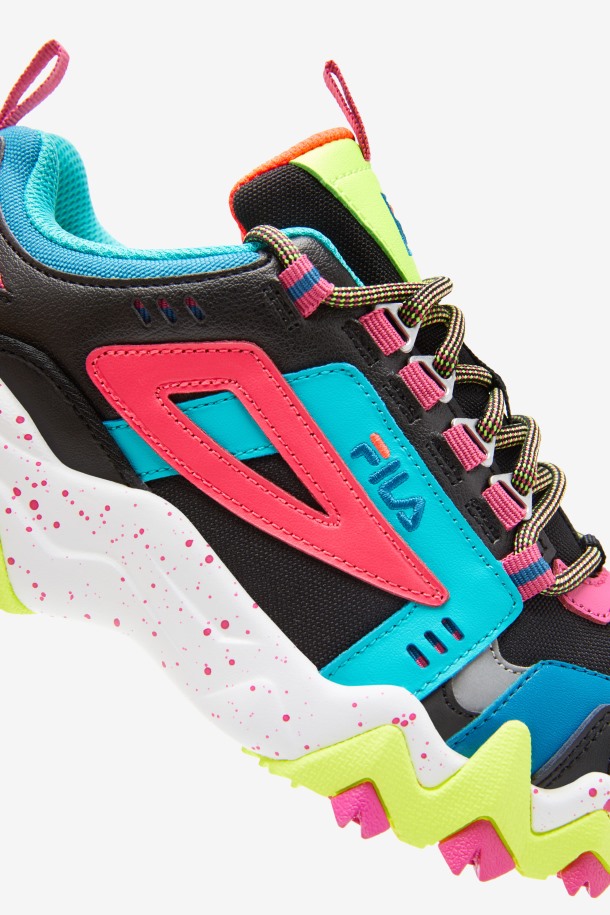 Fila Mujer Oakmont Tr Negro/diva Rosa/amarillo