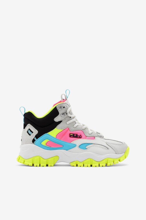 Blanco/negro/bluefish Fila Outlet Mujer Ray Tracer Tr 2 Mid