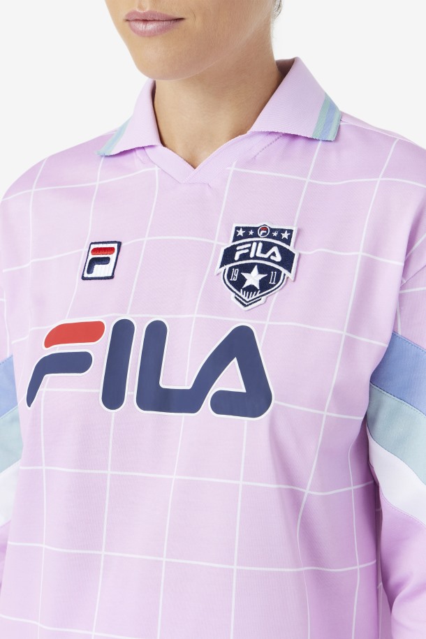 Camiseta De Portero Fila Outlets Orchid/blanco/ether Zorra