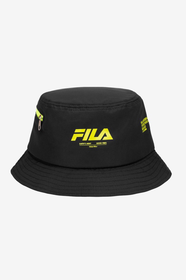 Fila Outlets Sombrero De Pescador Negro Ripstop