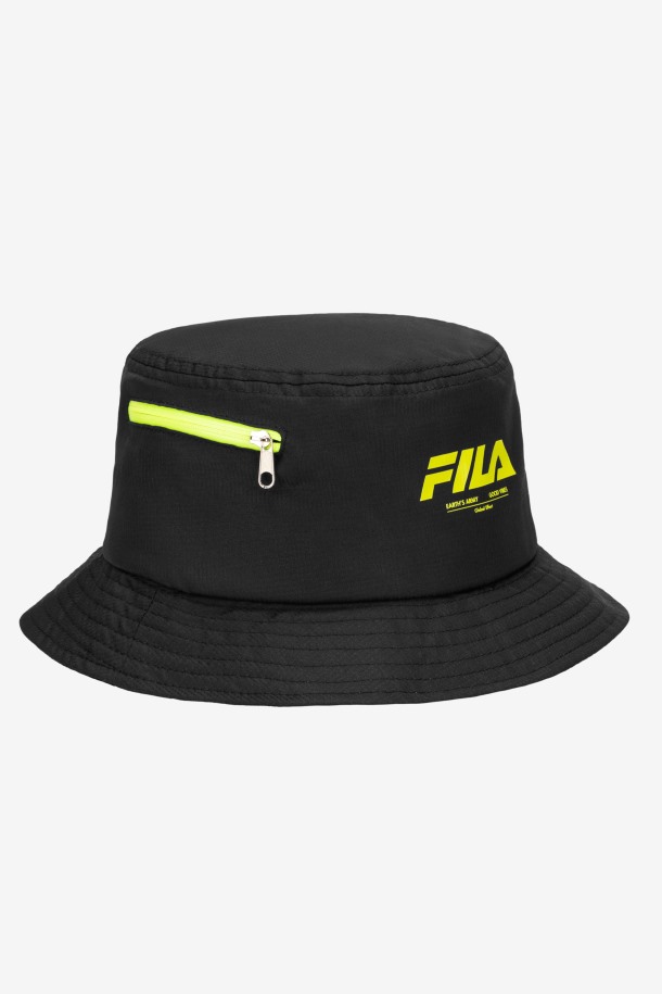Fila Outlets Sombrero De Pescador Negro Ripstop