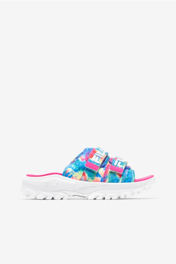 Chanclas Para Mujer Tie Dye Multicolor/blanco/rosa Glo Outlets Fila