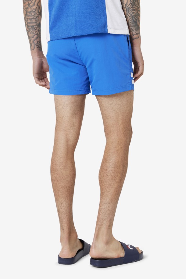 Shorts De Baño Fila Outlet Vantage Azul Fuerte/blanco