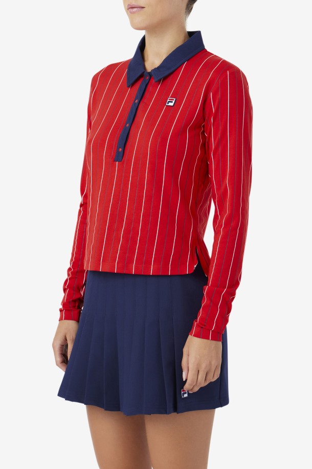 Polo Jada Manga Larga Salida Alambre Rojo