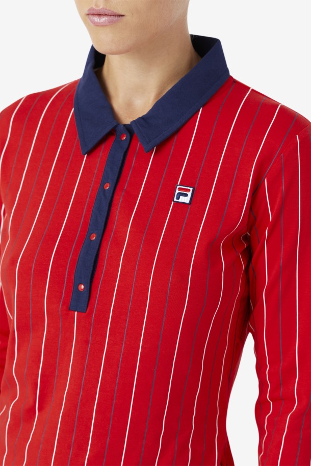 Polo Jada Manga Larga Salida Alambre Rojo