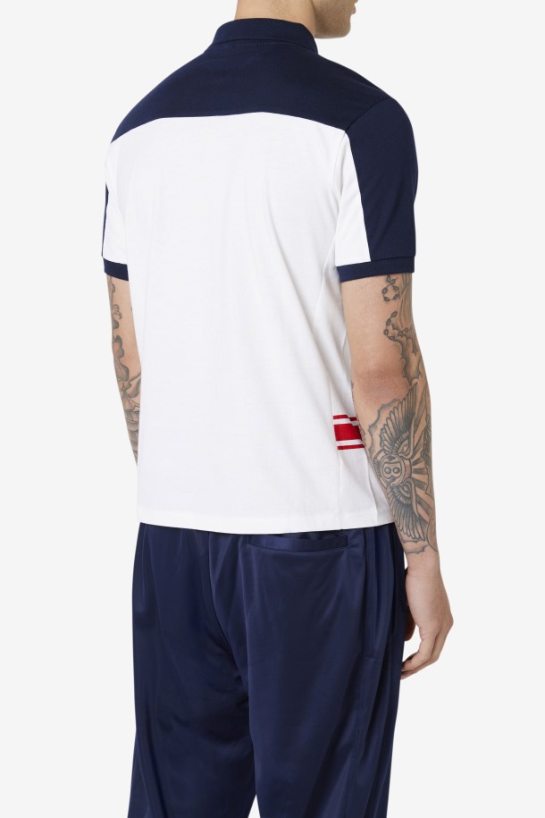 Mivvi Polo Fila Outlet Blanco/azul Marino/rojo