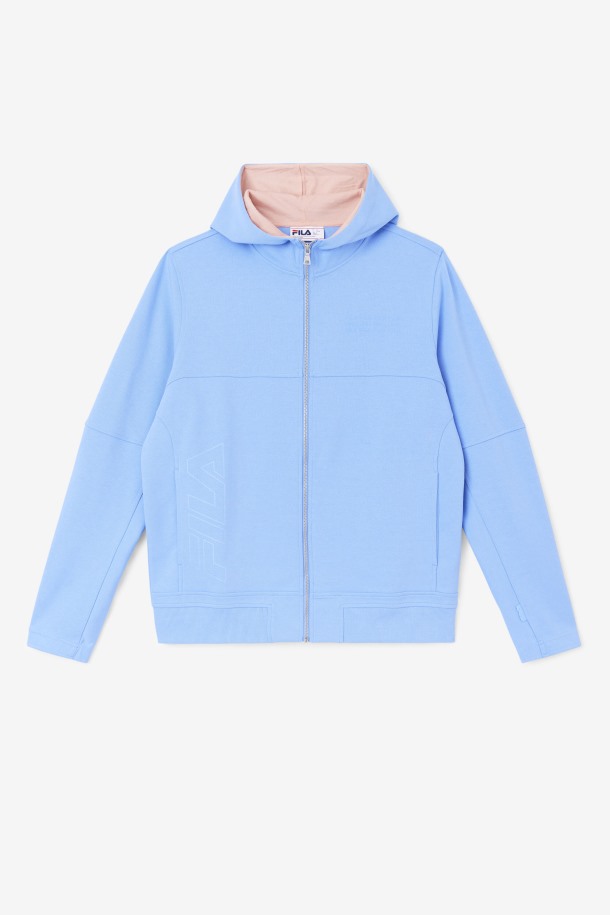 Fila Outlets Kayra Full Zip Sudadera Con Capucha Azul Cornflower/coral Cloud