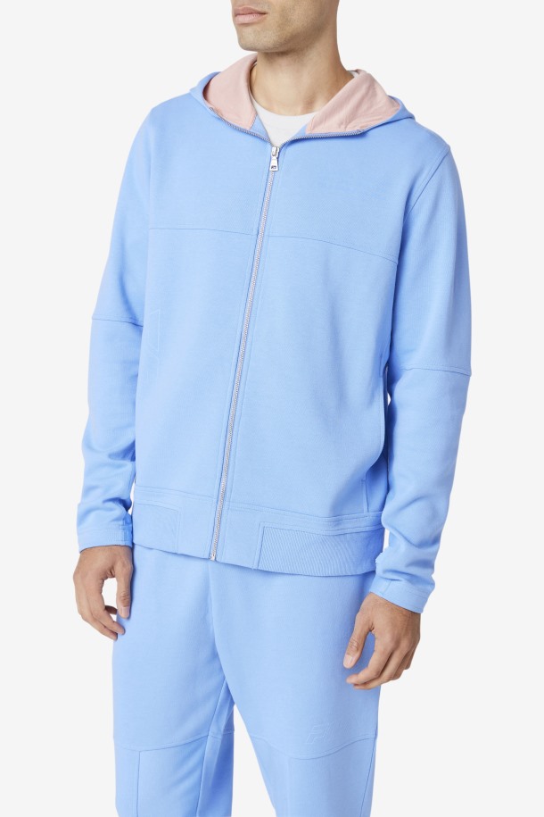 Fila Outlets Kayra Full Zip Sudadera Con Capucha Azul Cornflower/coral Cloud