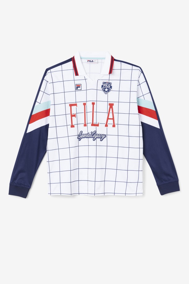 Fila Outlets Kay Portero Jersey Blanco/canal Azul/rojo