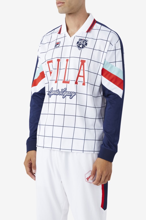 Fila Outlets Kay Portero Jersey Blanco/canal Azul/rojo