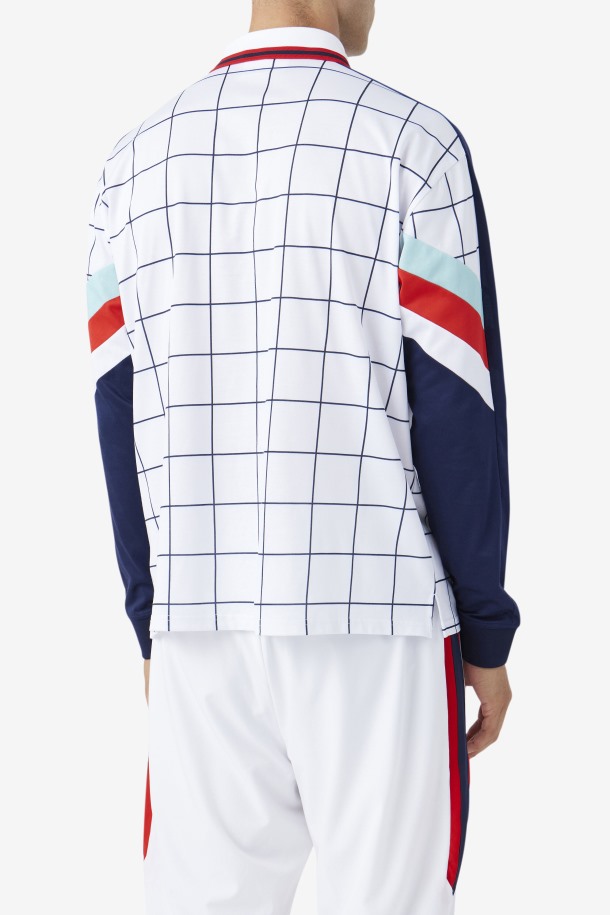 Fila Outlets Kay Portero Jersey Blanco/canal Azul/rojo