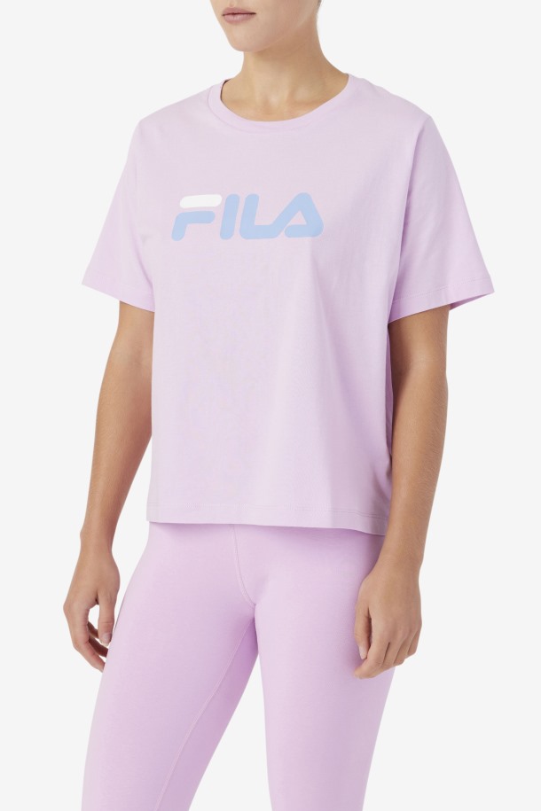 Camiseta Thea Orquídea/azul/blanco Outlet Fila