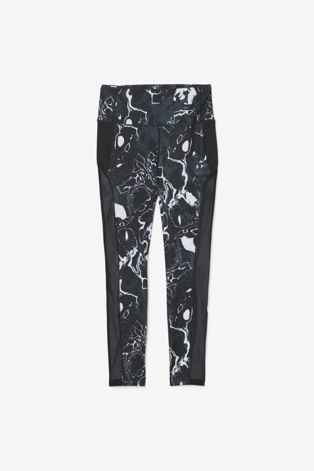 Leggins Contraste Force 7/8 Fila Outlets Negro Marmol