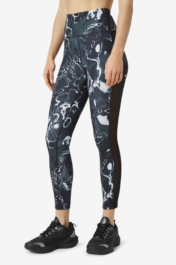 Leggins Contraste Force 7/8 Fila Outlets Negro Marmol