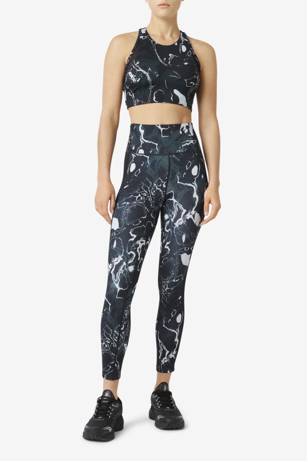 Leggins Contraste Force 7/8 Fila Outlets Negro Marmol