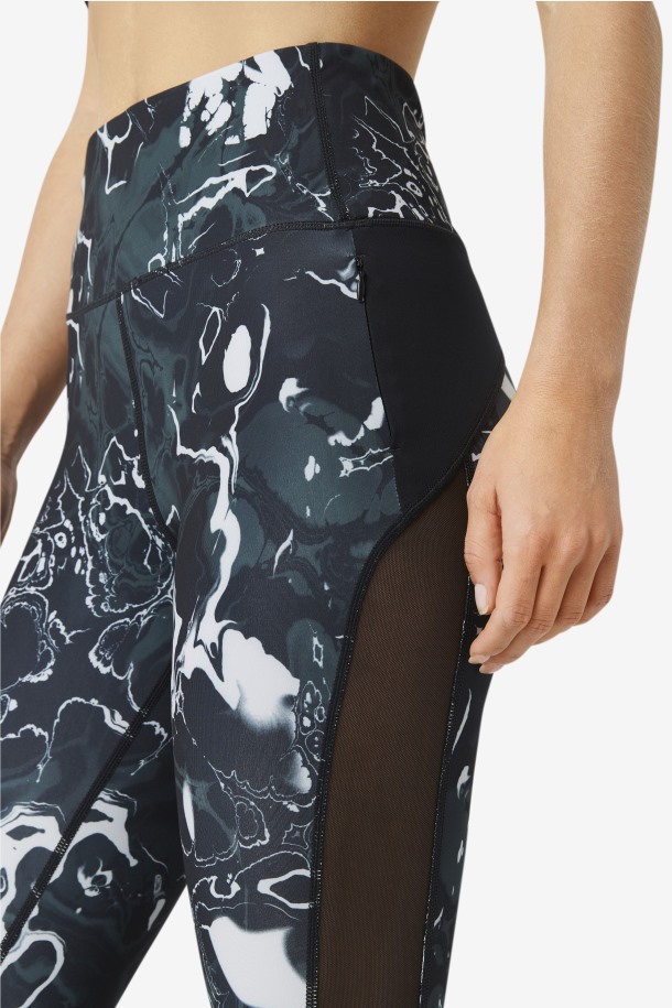 Leggins Contraste Force 7/8 Fila Outlets Negro Marmol