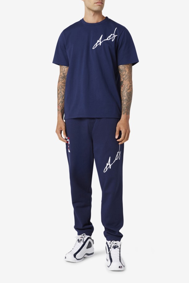Fila Outlets Azul Marino Grant Hill Cormac Camiseta