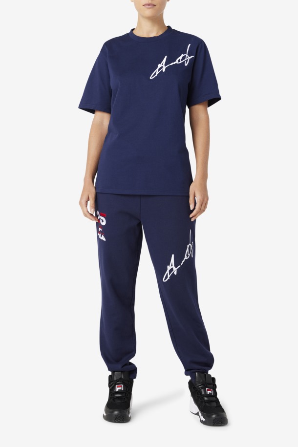 Fila Outlets Azul Marino Grant Hill Cormac Camiseta