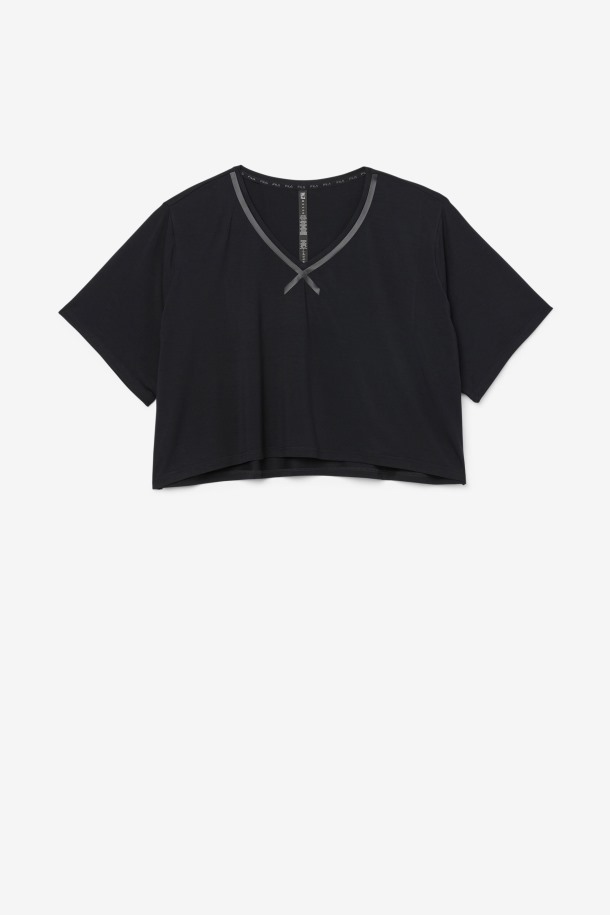 Negro Fila Outlet Fi-lux Hi-low Crop Top
