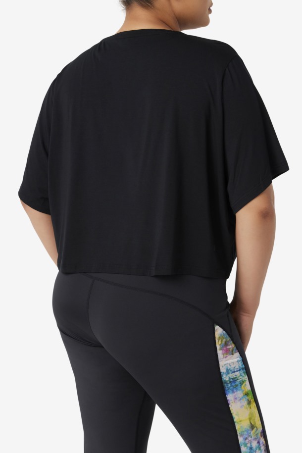 Negro Fila Outlet Fi-lux Hi-low Crop Top