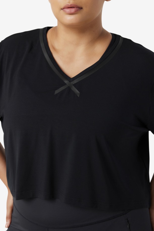 Negro Fila Outlet Fi-lux Hi-low Crop Top