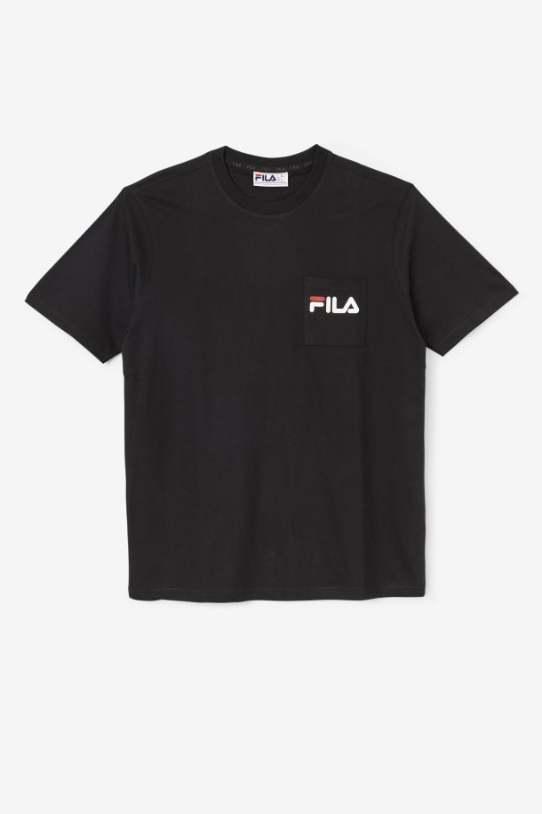 Fila Outlets Curtis Pocket Tee Negro/blanco/junio Bug