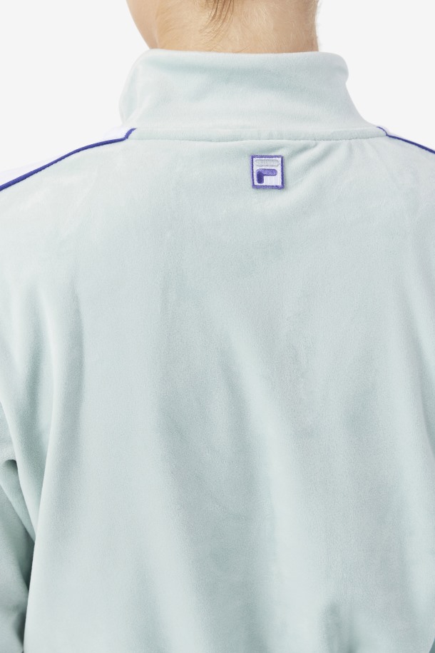 Ether/blanco/azul Cola Outlets Terciopelo Chaqueta Valery