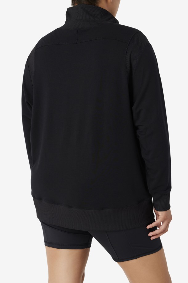 Negro Fila Outlets Fi-lux Media Cremallera