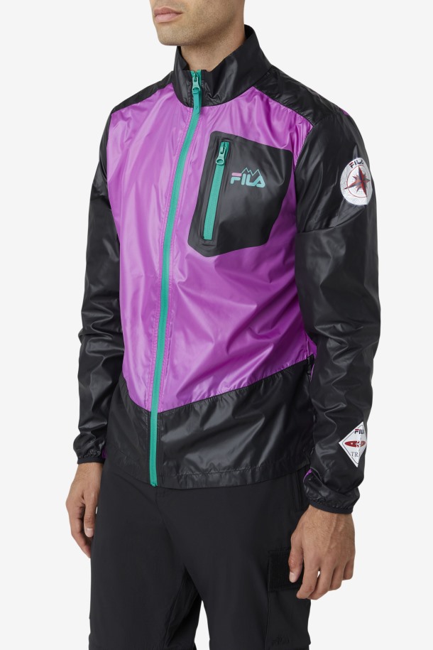 Pinnacle Chaqueta Queue Outlets Morado/negro/verde