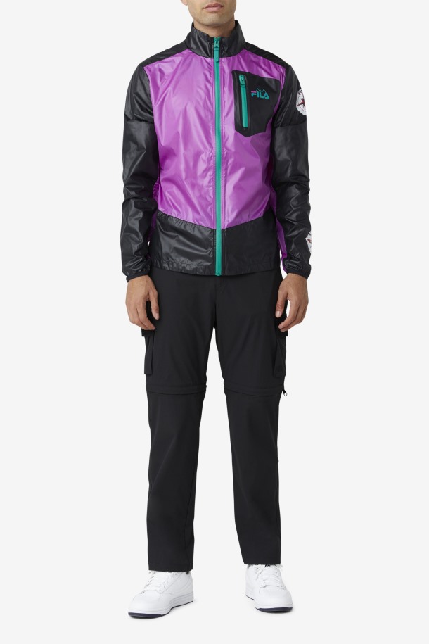 Pinnacle Chaqueta Queue Outlets Morado/negro/verde