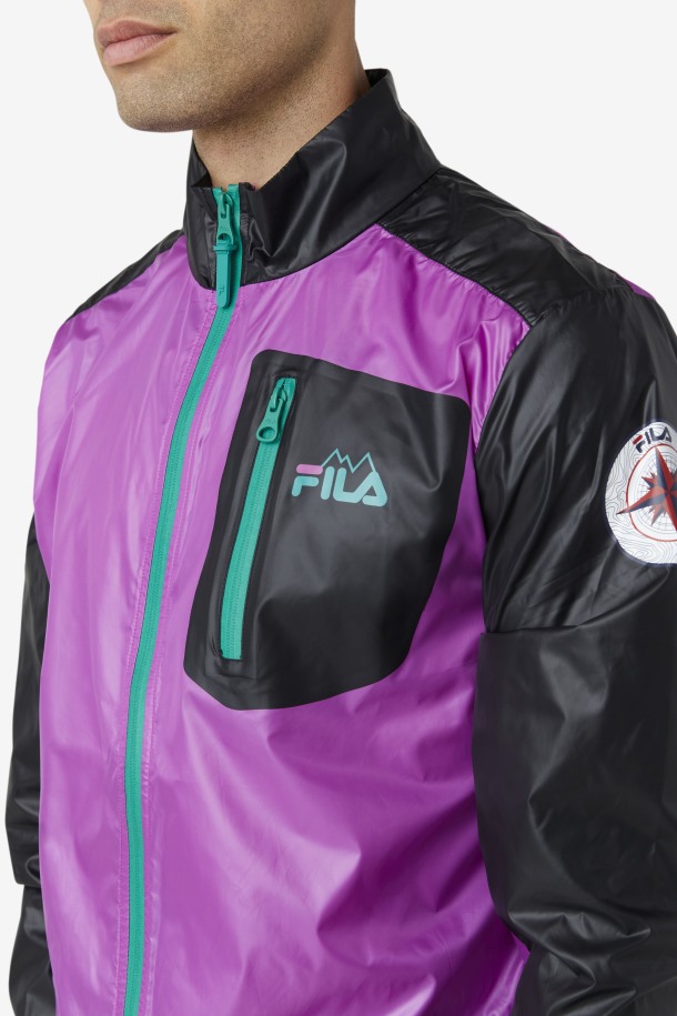 Pinnacle Chaqueta Queue Outlets Morado/negro/verde