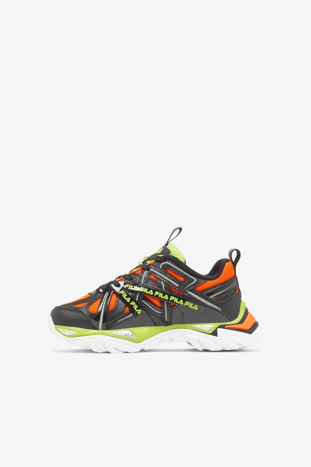 2 Tomas Fila Electrove Para Niños Pequeños Negro/rojo Naranja/lime Punch