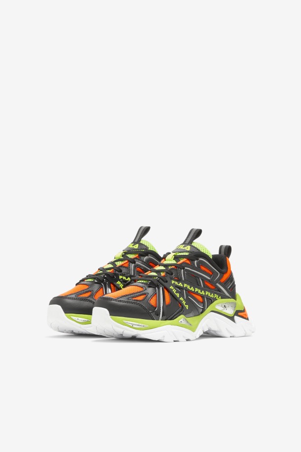 2 Tomas Fila Electrove Para Niños Pequeños Negro/rojo Naranja/lime Punch