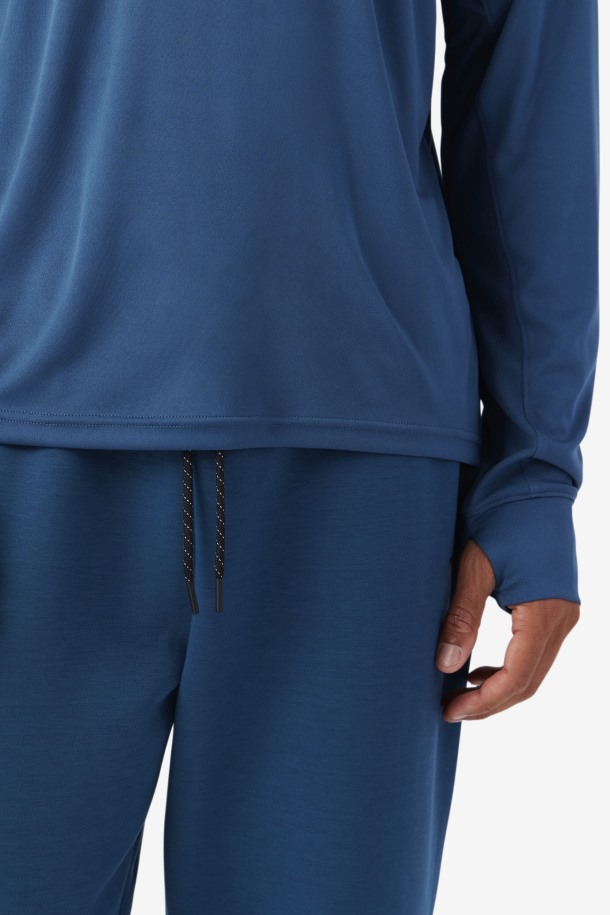 Fila Outlets Jazam Manga Larga Tripulación Majolica Azul/negro