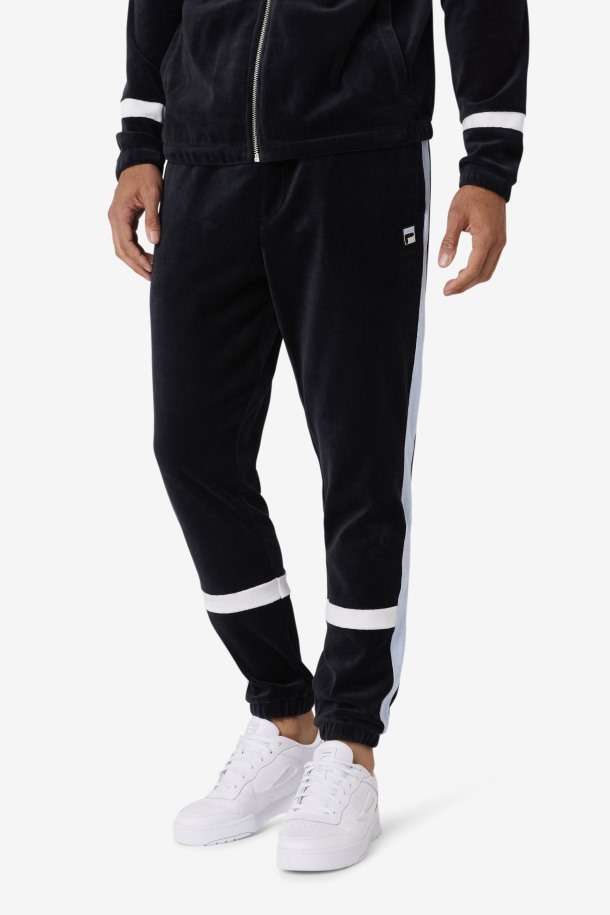 Pantalón Ravid Terciopelo Fila Outlets Negro/skyway/blanco