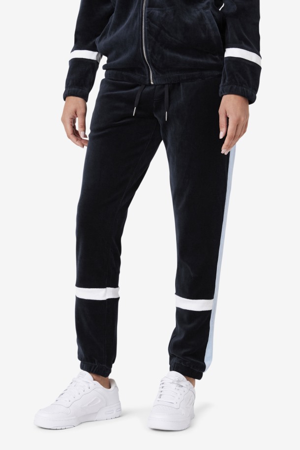 Pantalón Ravid Terciopelo Fila Outlets Negro/skyway/blanco