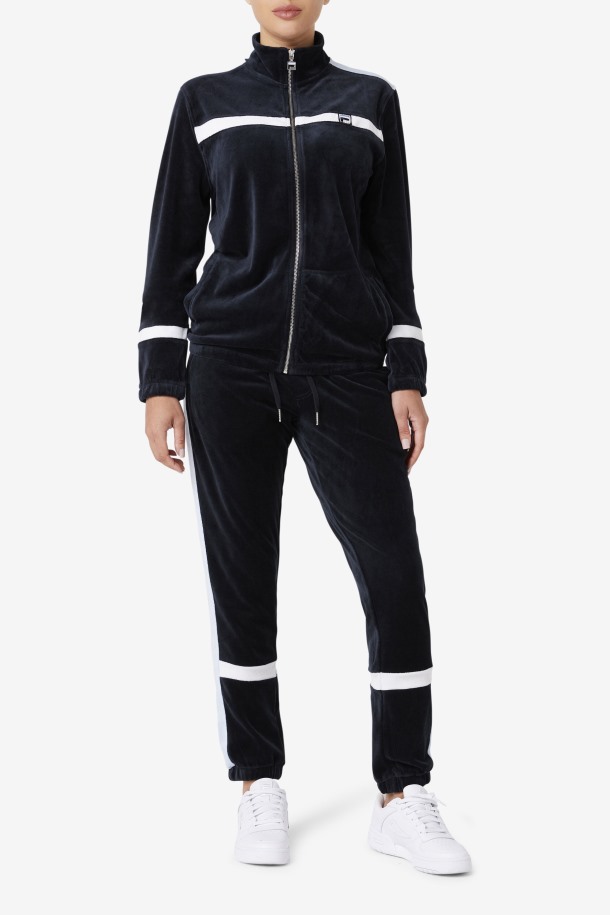 Pantalón Ravid Terciopelo Fila Outlets Negro/skyway/blanco