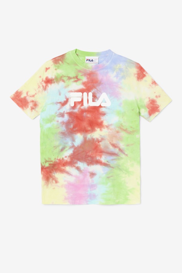 Fila Outlets Alivia Tie Dye Camiseta Verde/blanco/bígaro/rojo