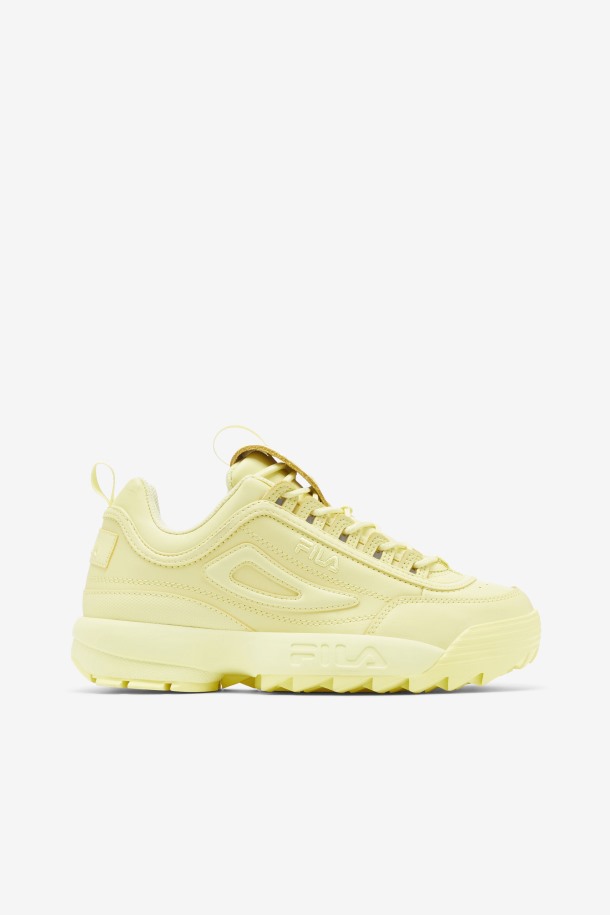 Zapatillas Fila Mujer Tender Amarillas Disruptor 2 Premium