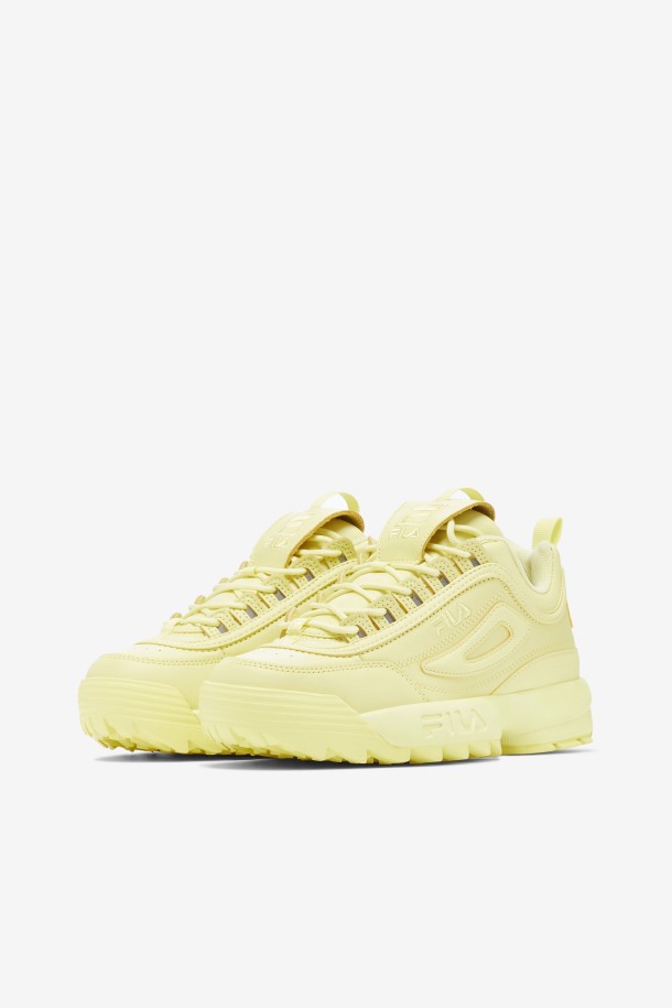 Zapatillas Fila Mujer Tender Amarillas Disruptor 2 Premium