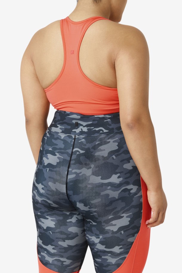 Fila Outlets Uplift Racerback Bra Top Coral Caliente