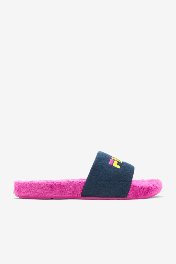 Fila Outlets Terry Drifter Slide Océano/púrpura/amarillo