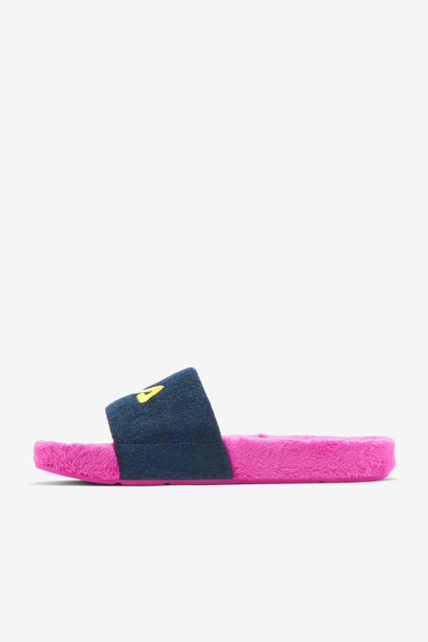 Fila Outlets Terry Drifter Slide Océano/púrpura/amarillo