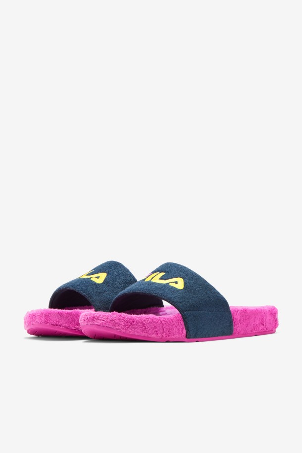Fila Outlets Terry Drifter Slide Océano/púrpura/amarillo
