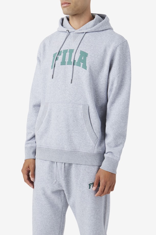 Sudadera Con Capucha Brook De Fila Outlets Gris Claro Jaspeado/azul Abeto