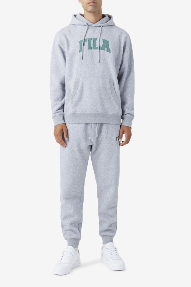 Sudadera Con Capucha Brook De Fila Outlets Gris Claro Jaspeado/azul Abeto